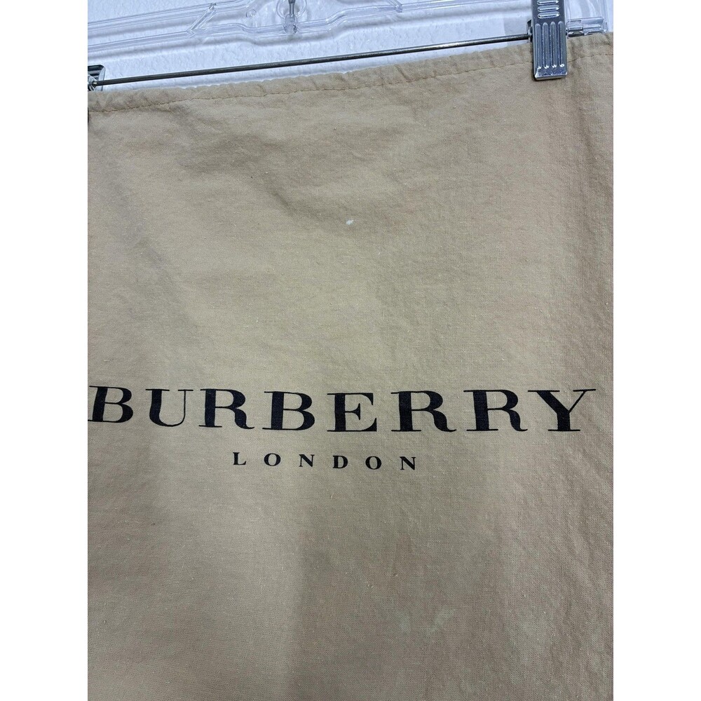 Burberry Dust Bag Womens One Size Beige Canvas Logo Drawstring Storage Pouch - Picture 7 of 14